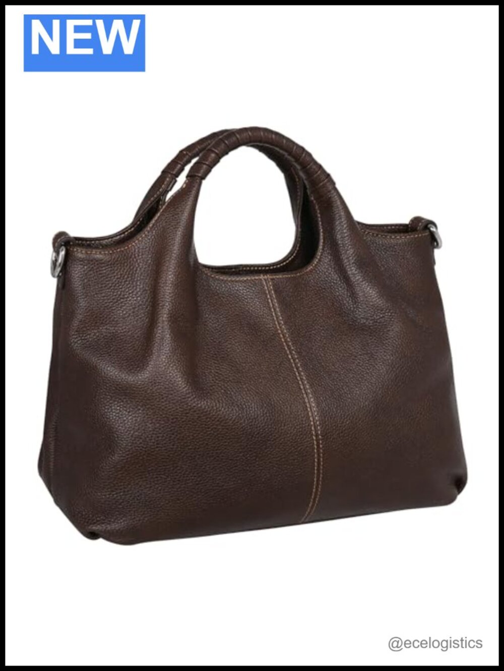 Genuine Leather Satchel Handbag Large Top Handle Crossbody